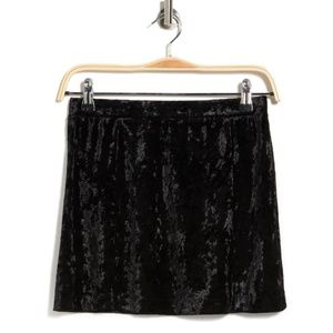 ABOUND Velour Mini Skirt In Black